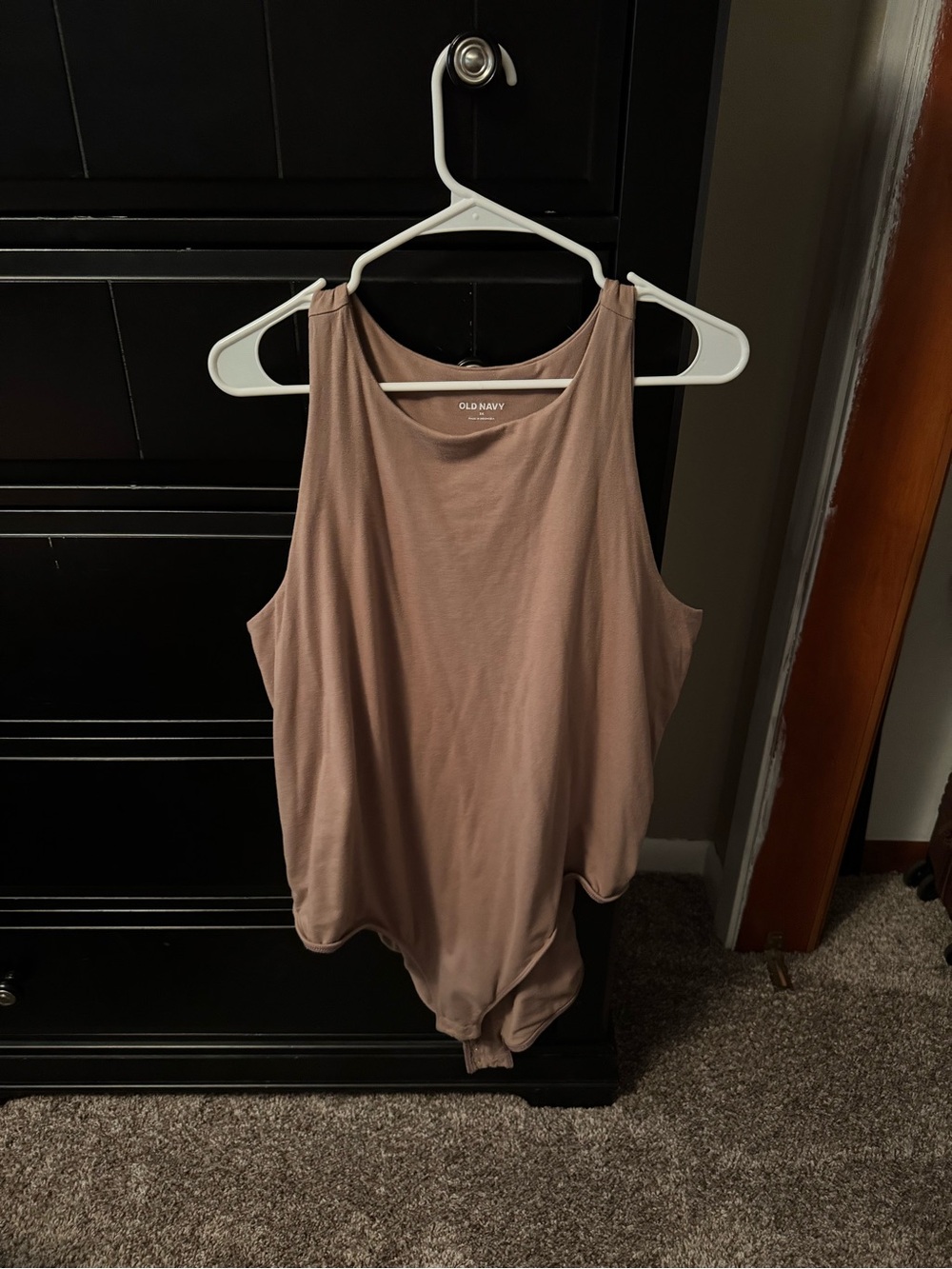 Old Navy Sleeveless Bodysuit in Taupe Neutral
